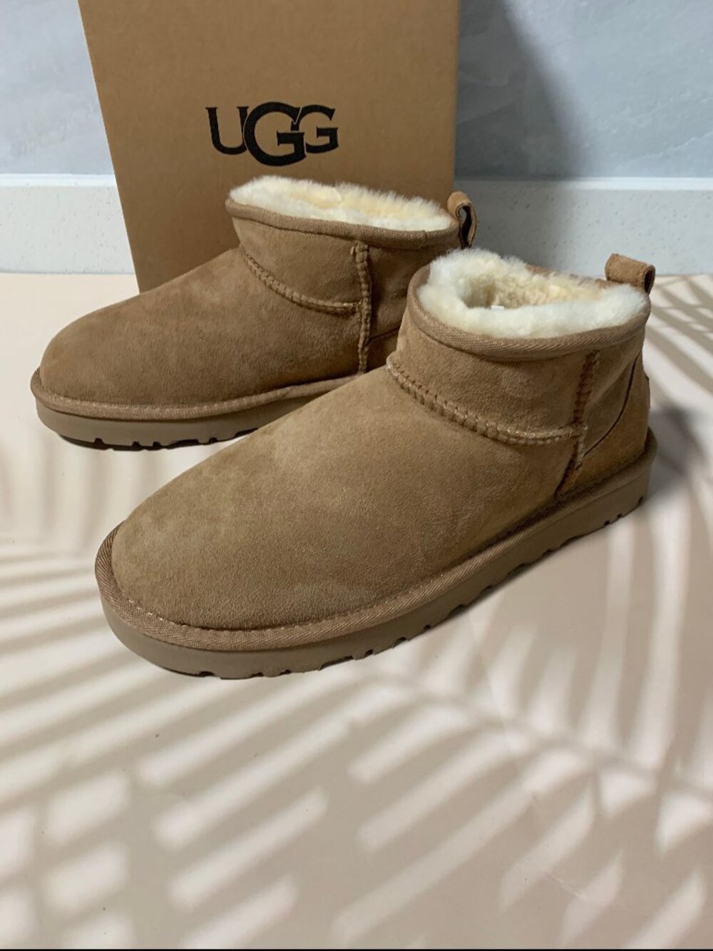 UGG Classic Ultra Mini Boots Chestnut Ankle Booties